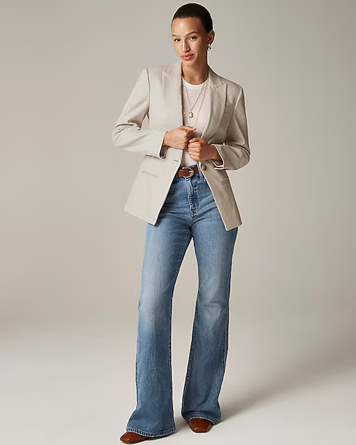 Alexandra blazer in stretch linen blend | J. Crew US
