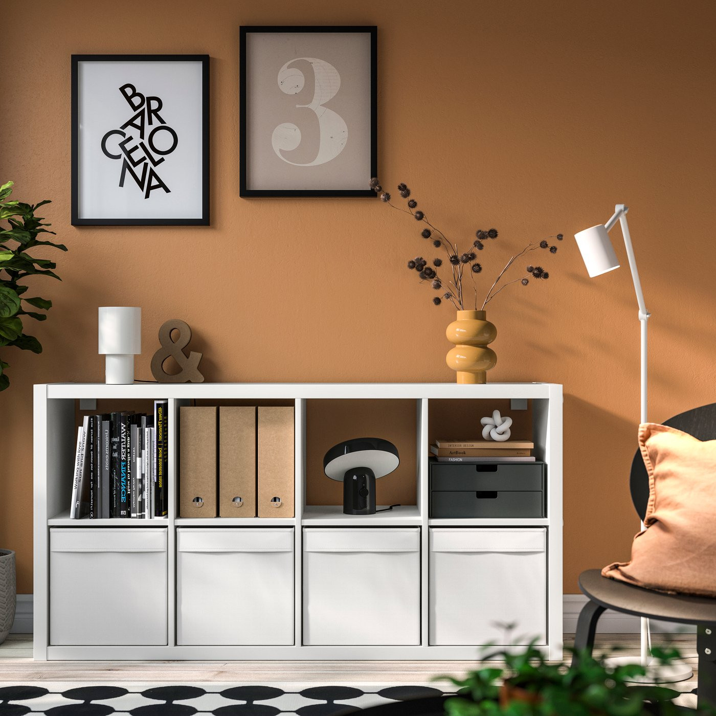 IKEA KALLAX shelving unit, white/Dröna white, 30 1/8x15 3/8x57 5/8 | IKEA US