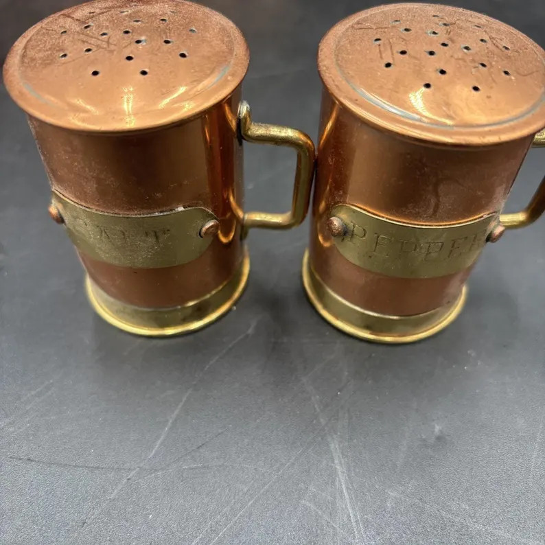 VTG Set of 8 Copper Nesting Measuring Cups Portugal + Salt Pepper Shakers - Etsy | Etsy (Global)