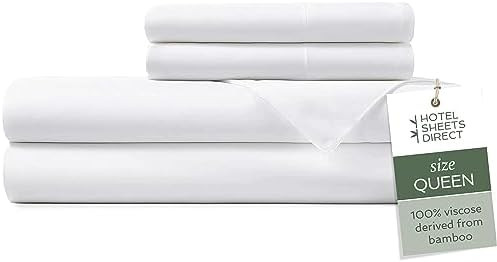 Hotel Sheets Direct 4 Piece Bed Sheet Set Queen Size, 100% Viscose Derived from Bamboo Sheets Set... | Amazon (US)
