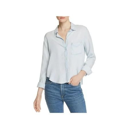 Rails Womens Dana Tencel Chambray Button-Down Top Blue S | Walmart (US)