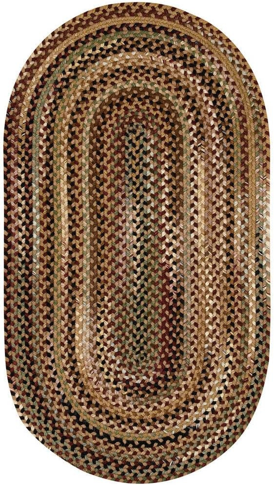 Capel Rugs Bangor Oval Braided Area Rug, 3 x 5', Sandy Beige | Amazon (US)