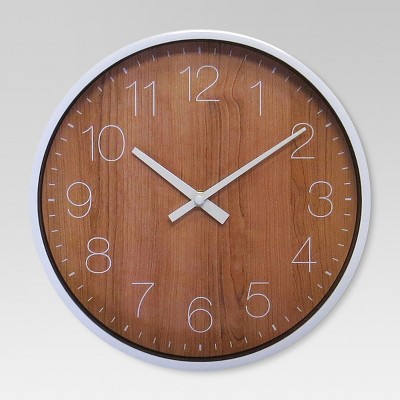 10" Round Wall Clock Walnut Finish - Project 62™ | Target