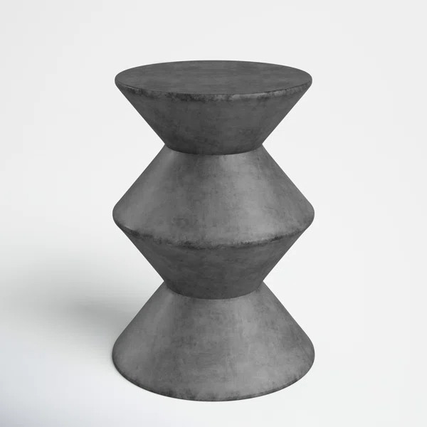 Shanta Concrete Drum End Table | Wayfair North America