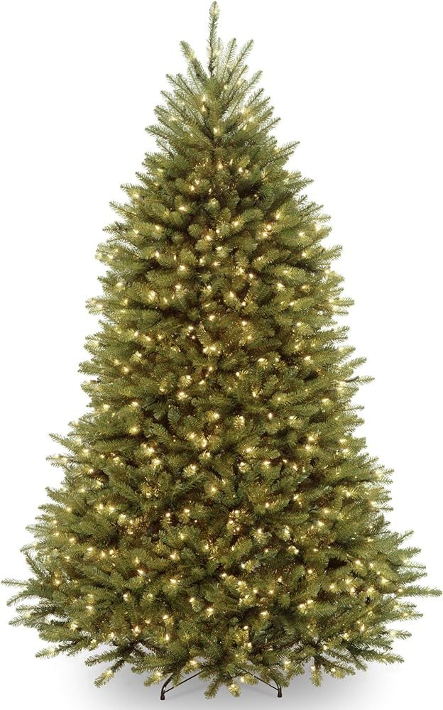 National Tree Company Pre-Lit Artificial Full Christmas Tree, Green, Dunhill Fir, White Lights, I... | Amazon (US)