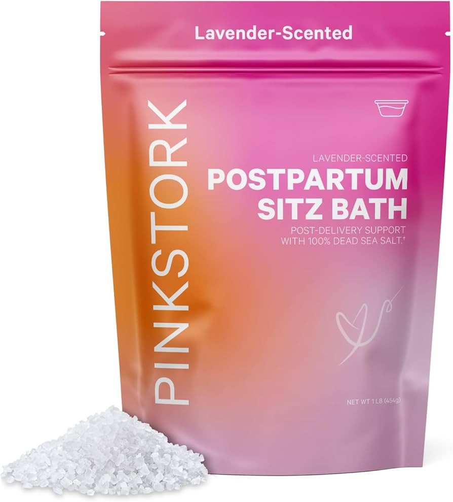 Pink Stork Postpartum Sitz Bath Soak: Dead Sea Salt for Perineal Care & Cleansing, Postpartum Rec... | Amazon (US)