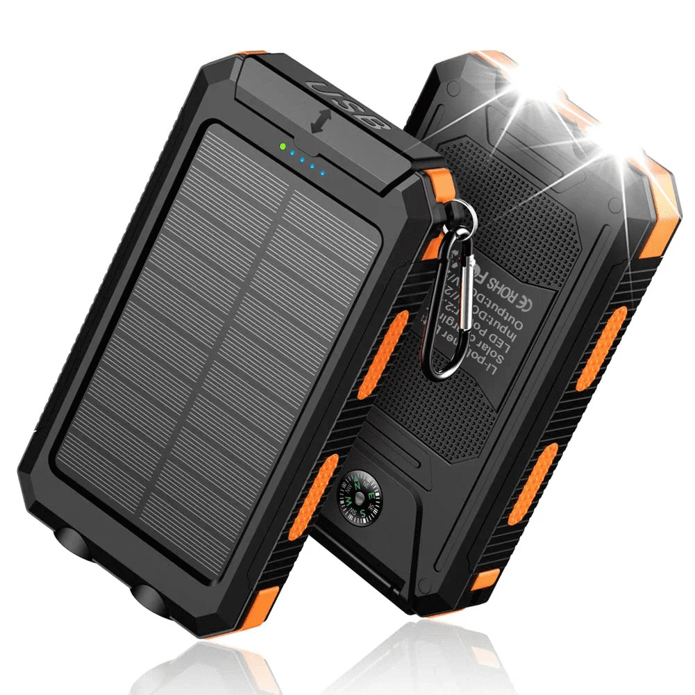 OWNTECH Portable Solar Charger for iphone and Android 20000mAh Power Bank with Dual 5V USB Ports ... | Walmart (US)