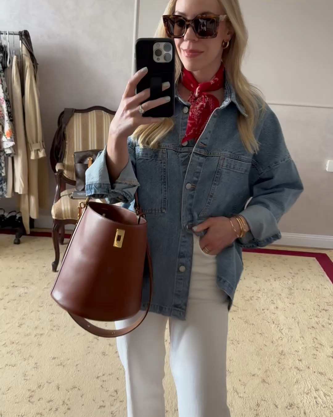 Memorial Day outfits, red white and blue, red bandana scarf, white jeans, striped shirt, Fourth of July

#LTKootd #LTKxMadewell #LTKSeasonal