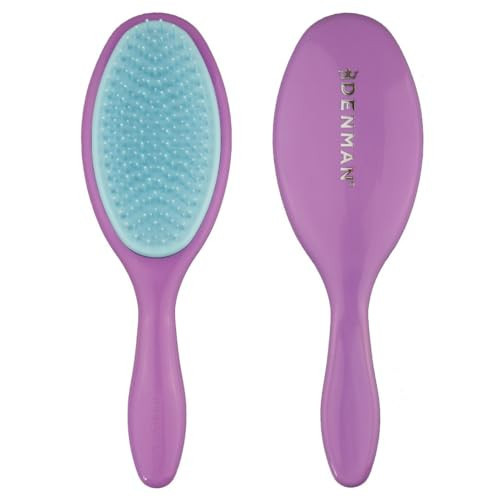 Denman Wet Detangler Shower Hairbrush for Detangling All Hair Types for Women, Kids and Men - Wet Hairbrush for Everyone – (Purple) D95 | Amazon (US)