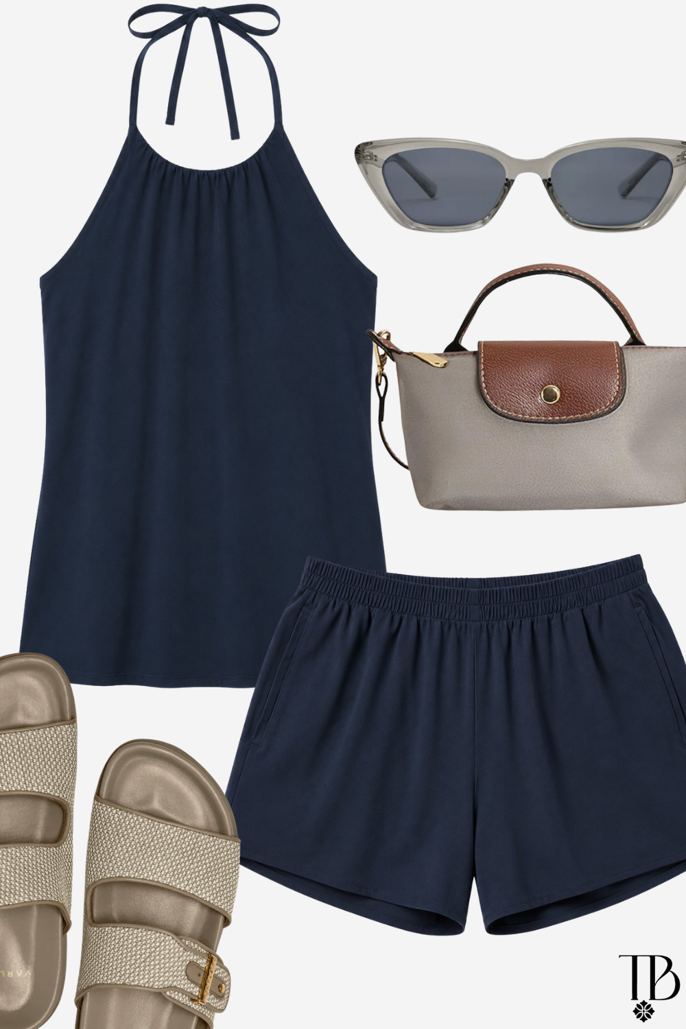 Navy nights and effortless style 💙✨ This matching set is chic, comfortable, and perfect for everything from vacation dinners to sunset strolls. #LTKStyle #SummerOutfit #MatchingSet #VacationStyle #LTKFinds ☀️👜🤍 

 