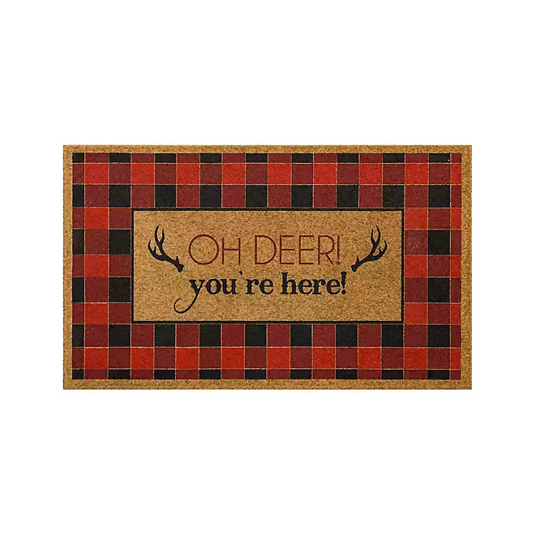 Oh Deer Antlers Doormat | Kirkland's Home