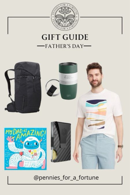 A gift guide for Father’s Day, my dad is amazing book, men’s crewneck t-shirt, modern travel coffee mug, hiking backpack, slim minimalist front pocket wallet

#LTKMens #LTKGiftGuide #LTKSaleAlert