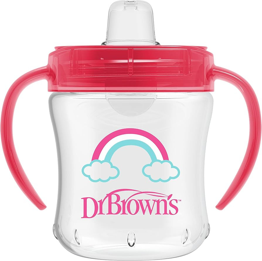 Dr. Brown's Polypropylene (PP) Transition Sippy Cup with Soft Spout - Pink - 6oz - 6m+ | Amazon (US)