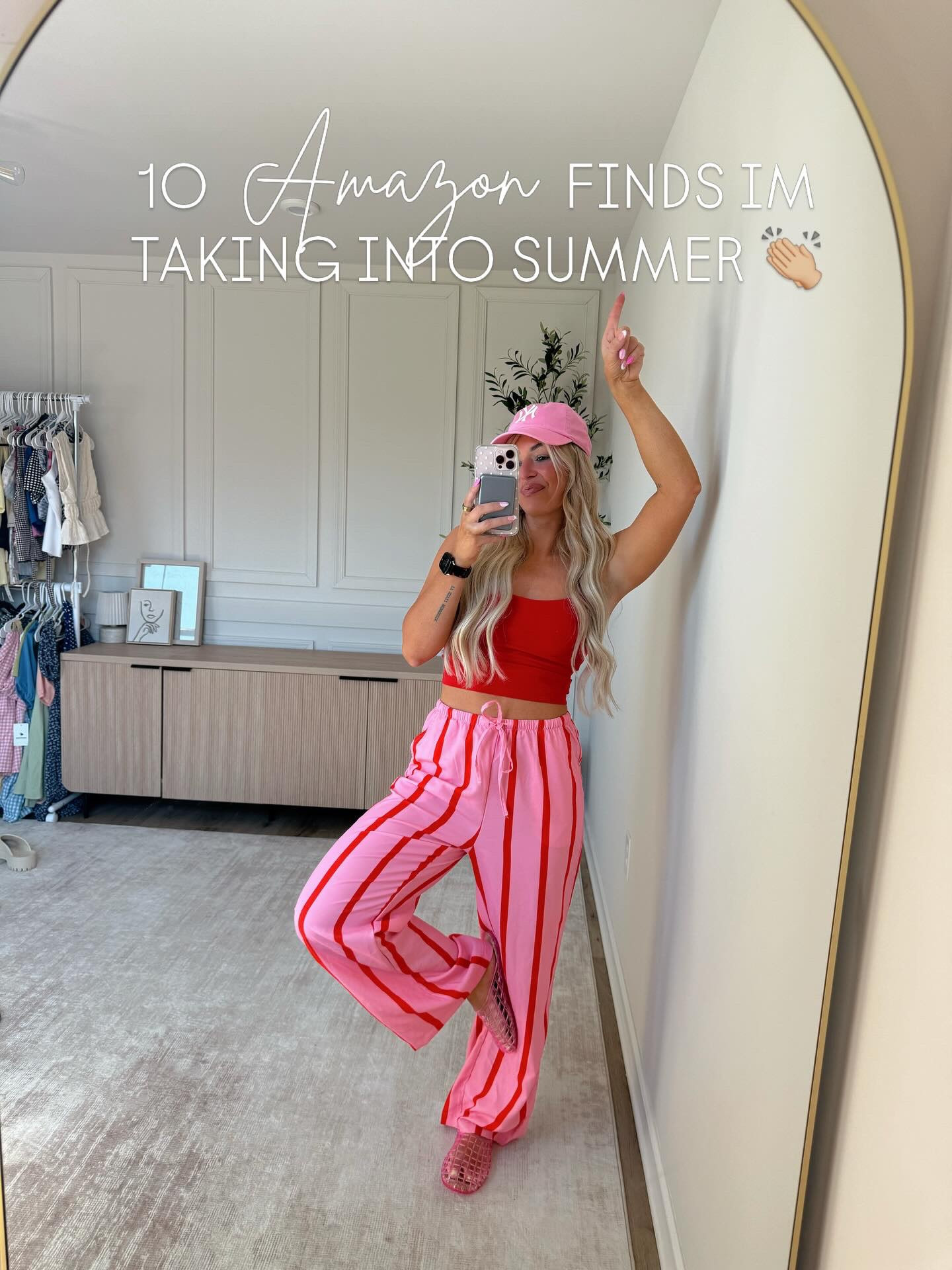 say “shop” and I’ll send you the details to your DMs! 🔗🌸 

#amazonbestseller #amazonfashionfinds #amazonmusthave #summeroutfit #springstyle 
Loungewear, skort, denim skirt, two piece set, mom outfit, spring outfit, spring colors, built in bra tank, striped sweater, fish sweater, camo pants, jelly flats