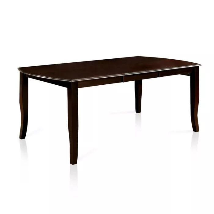 Burton Rounded Wooden Extendable Dining Table Espresso - miBasics | Target