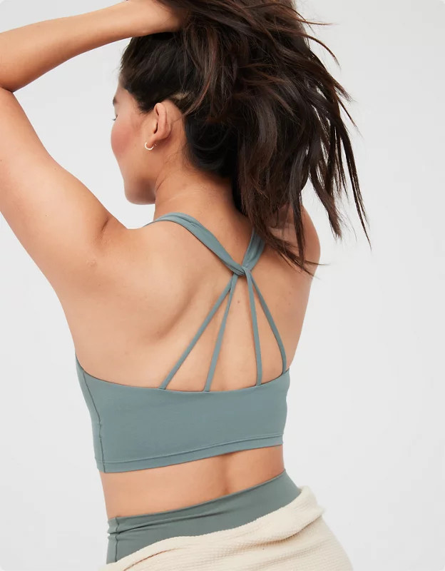 OFFLINE Real Me Strappy Back Longline Sports Bra | American Eagle Outfitters (US & CA)