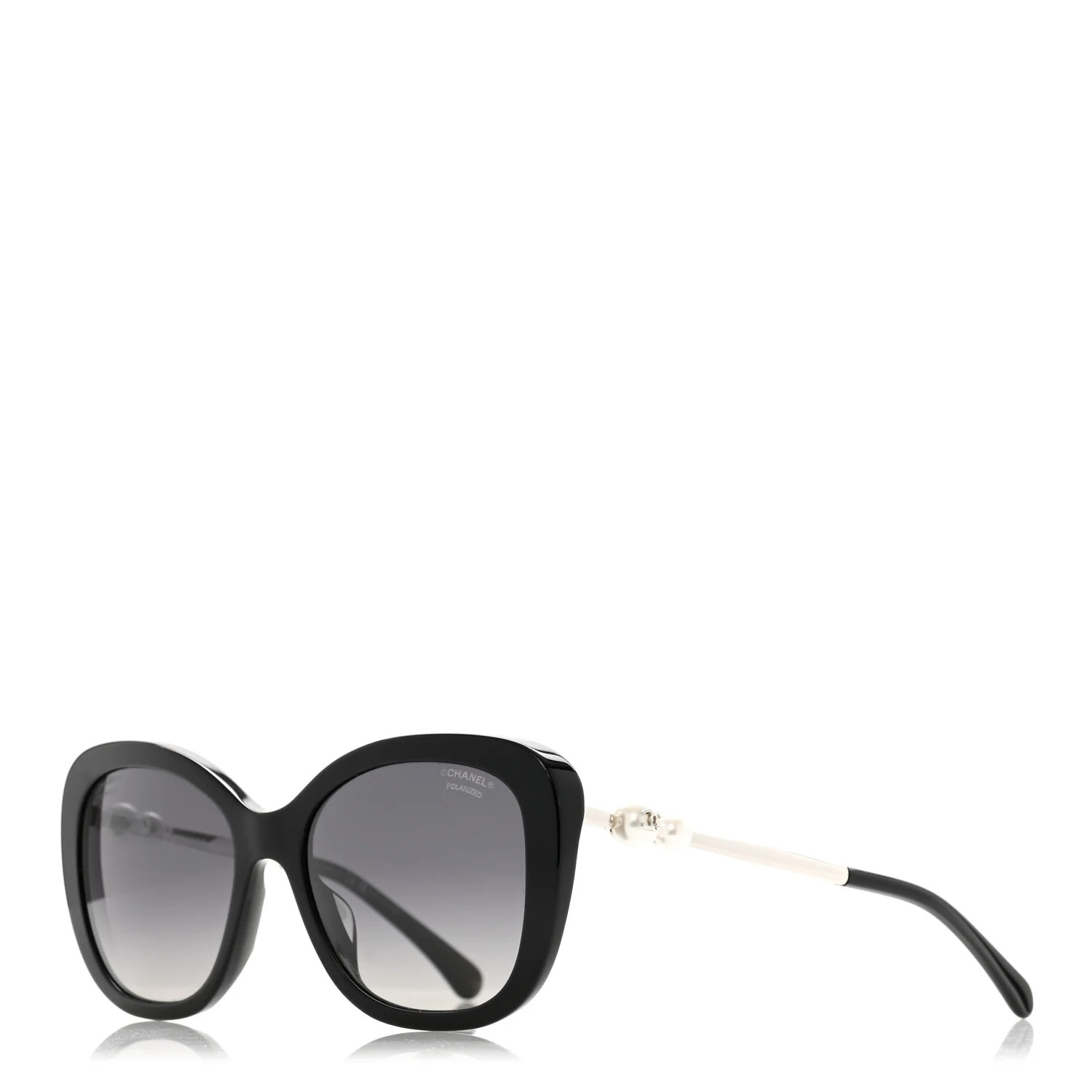 Acetate Polarized Butterfly Winter Pearl Sunglasses 5339-H Black | FASHIONPHILE (US)