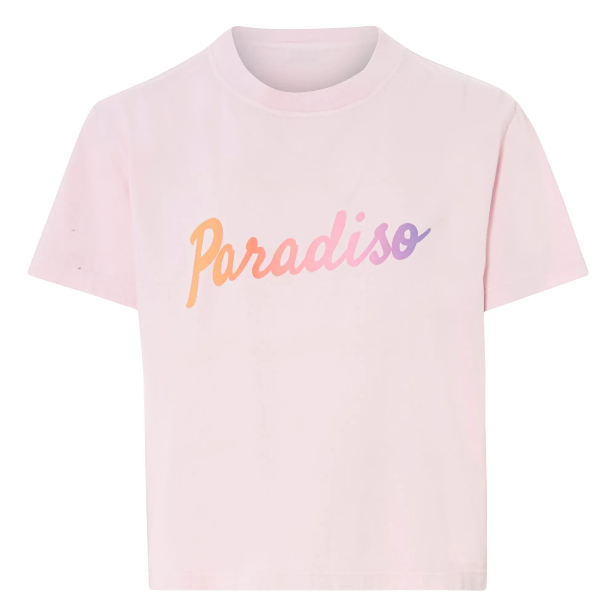 T-shirt Boxy Imprimé Paradiso Coton Bio | Rose bonbon | Smallable