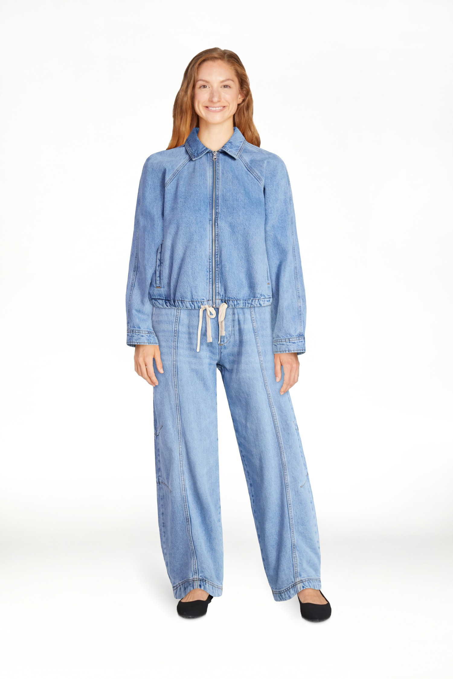 Scoop Women's and Women's Plus Denim Bomber Jacket, Midweight, Sizes XS-4X | Walmart (US)