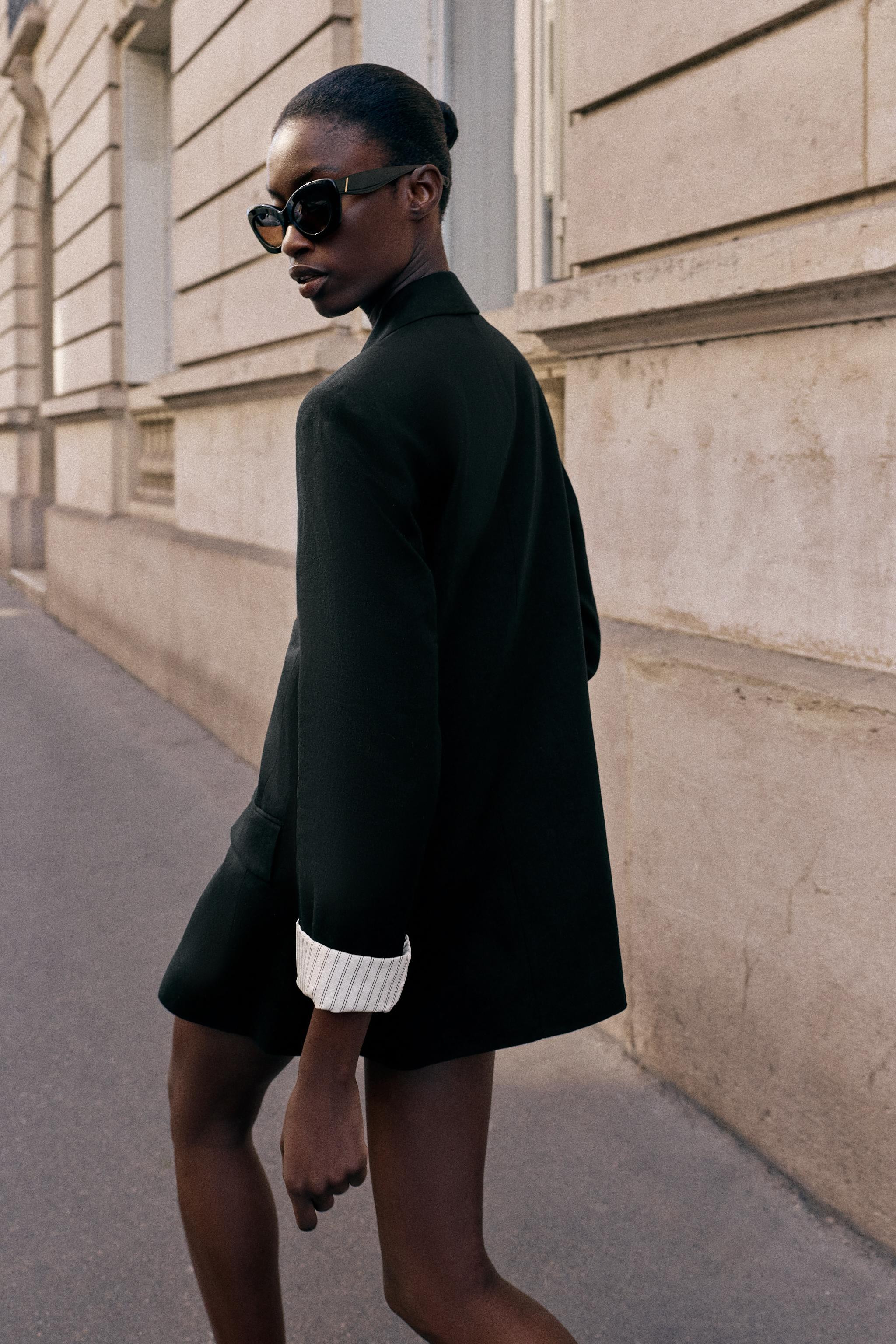 BLAZER WITH LINEN ROLLED-UP SLEEVES | Zara UK