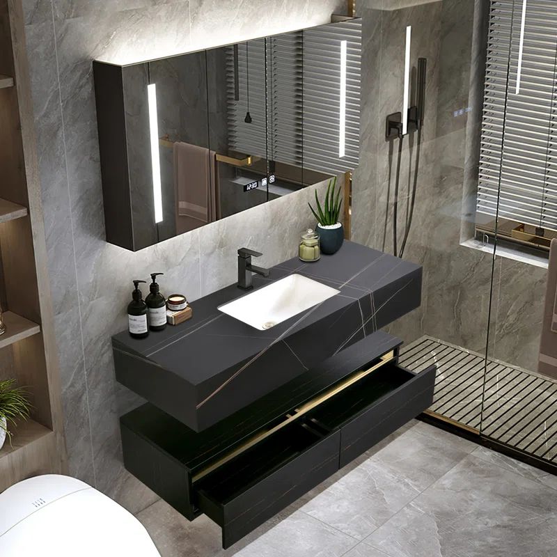 Karson 47" Wall-Mounted Single Bathroom Vanity | Wayfair North America