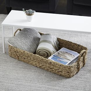 Water Hyacinth Natural Weave Coffee Table/Under Bed Bin | The Container Store