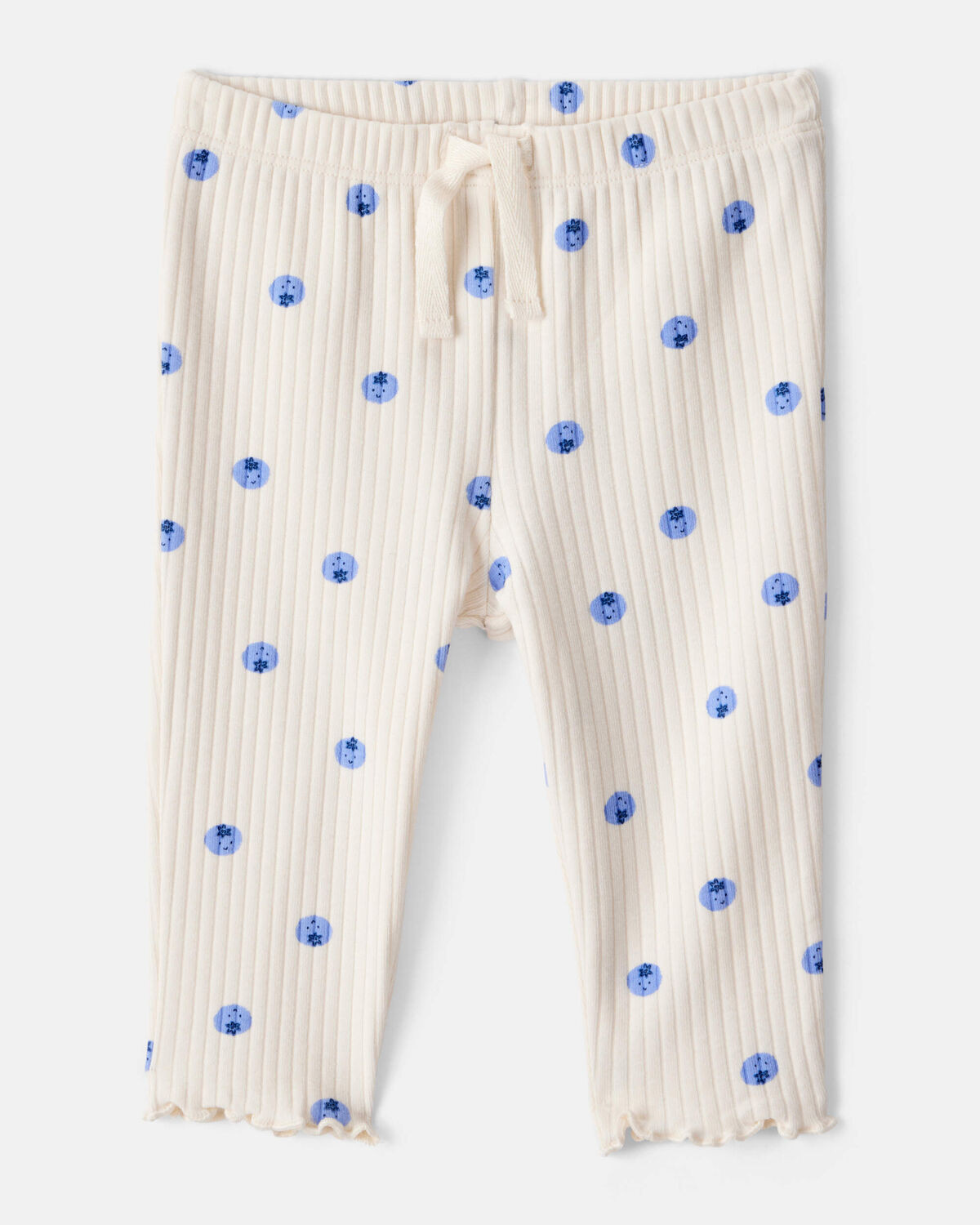Baby Girl Blueberry Print Cotton Pull-On Pants - Ivory | Carter's Inc