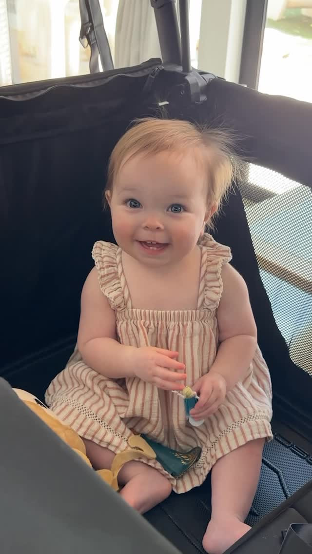 Sutton was SO happy when we went for our first ride! 🥹🩵 

backstory ::: Tay and I worked an event a while back with all of the newest baby items in it. We got to see all of the things coming out this year, and one of those was THIS! 

Flash forward to today and one came in the mail, so Tay quickly built it while I was upstairs and he surprised me with it! 

I was so shocked when I came down and after looking at all of the features, was so excited to have one! Tay took Sutton on a ride after we built it together and she had such a fun time. 🥹🩵

#LTKKids #LTKmomlife #LTKActive