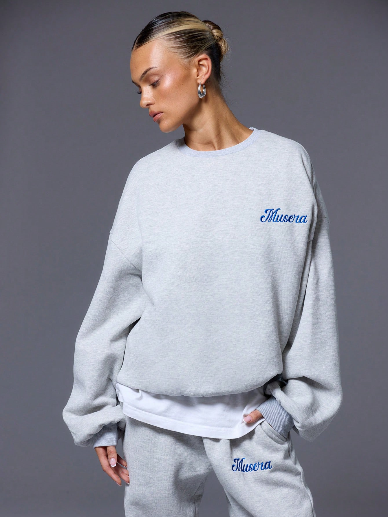 MUSERA Oversized Crew Neck Sweatshirt | SHEIN USA | SHEIN