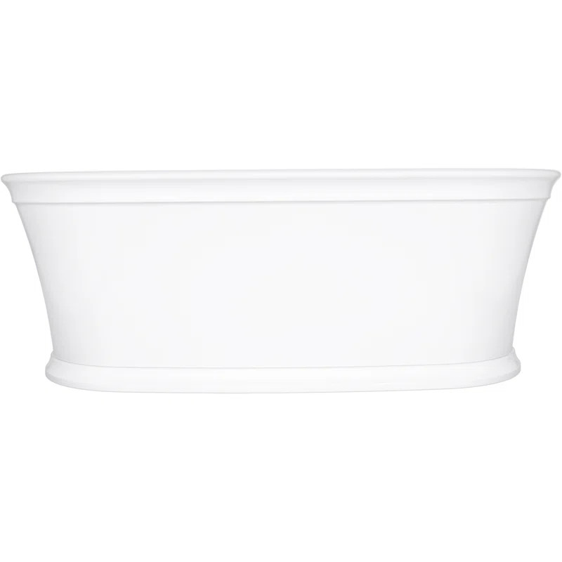 Memoirs® 60" x 34" Freestanding Soaking Bathtub with Slotted Overflow and Center Toe-Tap Drain | Wayfair North America