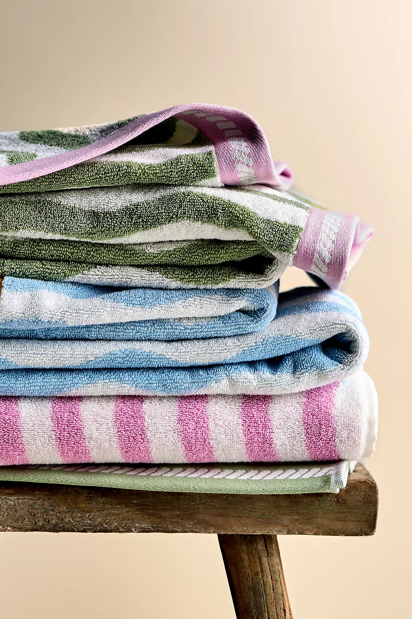 Maeve Cotton Woven Wavy Stripe Towel Collection | Anthropologie (US)