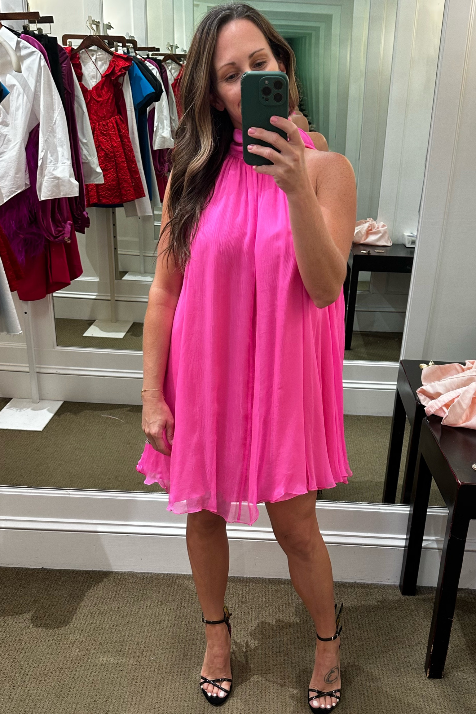 Comin in hot…pink 

Pink tie back halter dress, wedding guest, date night 

#LTKSeasonal #LTKwedding #LTKshoecrush