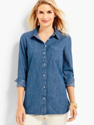 Talbots Women's The Classic Denim Shirt: Rhine Wash | Talbots