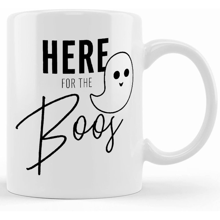 Here For The Boos Halloween Mug, Large Coffee Mug, Cute Halloween Fall Mug, Ceramic Novelty Coffe... | Walmart (US)