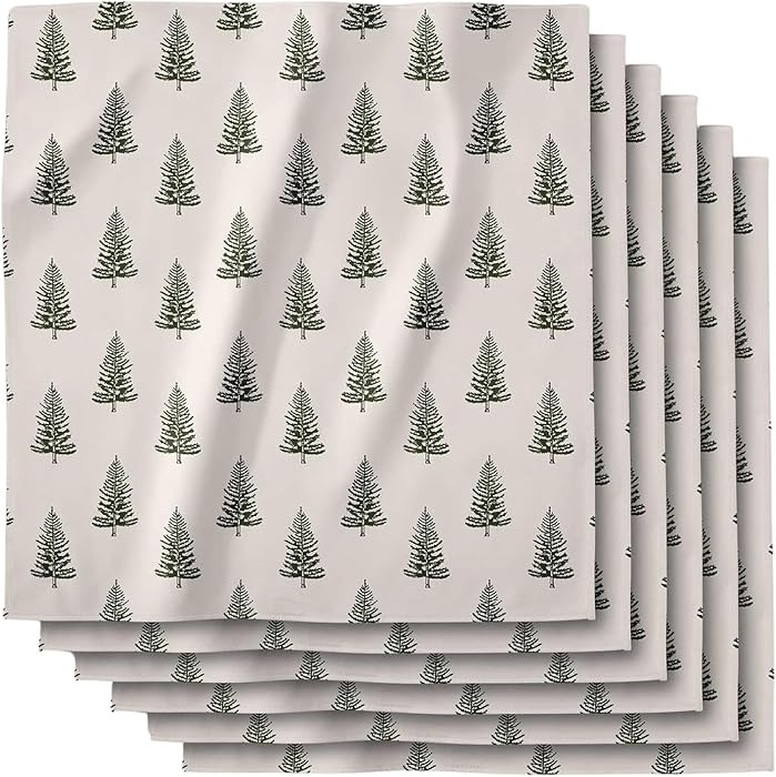 GEOMETRY Christmas Dinner Napkins - Premium Cloth Napkins - Quick Dry & Super Absorbent Table Nap... | Amazon (US)