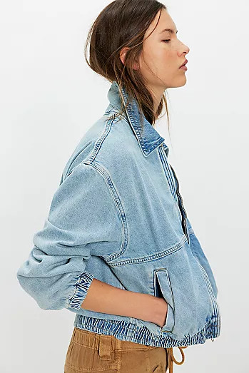 We The Free Heart Land Cozy Denim Cropped Jacket | Free People (Global - UK&FR Excluded)