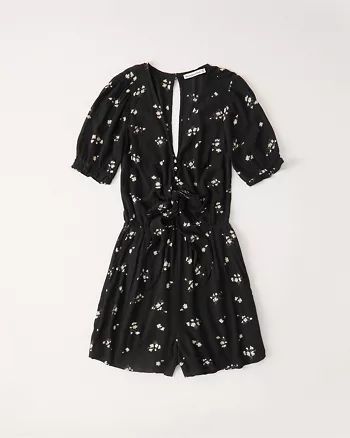 Tie-Front Romper | Abercrombie & Fitch US & UK