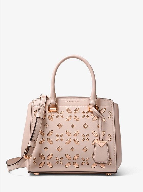 Benning Medium Perforated Leather Satchel | Michael Kors US