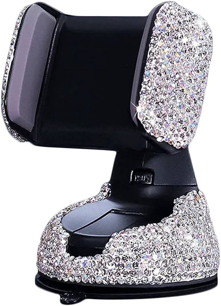 SUNCARACCL Bling Car Phone Holder, 360°Adjustable Crystal Auto Phone Mount Universal Rhinestone ... | Amazon (US)