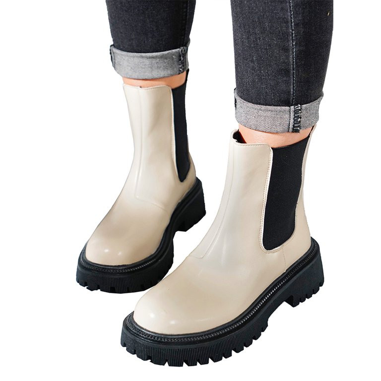 Wodstyle Womens Chunky Heels Platform Pull On Boots Non-Slip Warmer Ankle Booties Shoes | Walmart (US)