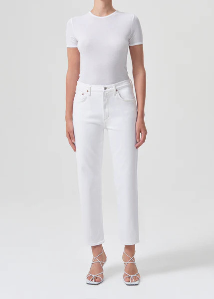 Kye Mid Rise Straight Crop (Stretch) in Cake | AGOLDE