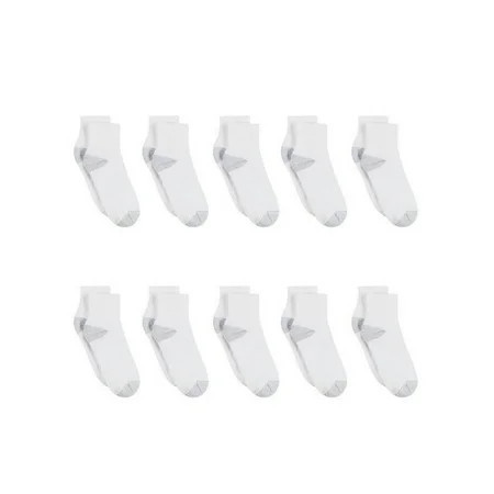 Hanes Women s Cool Comfort Ankle Socks White 10 Pair Value Pack Clothing Size 8-12 | Walmart (US)