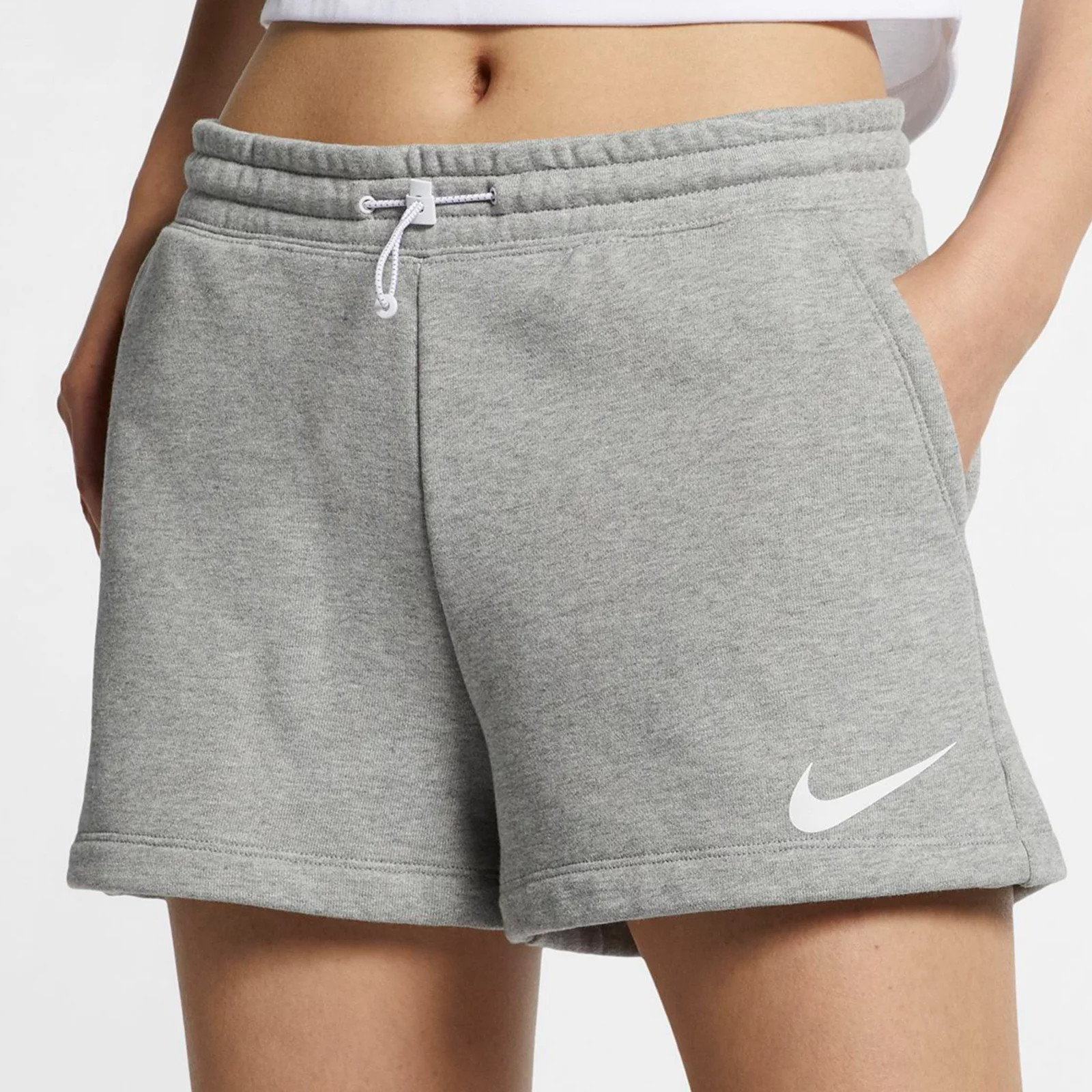 Women's Nike Swoosh French Terry Shorts, Size: XS, Grey | Kohl's