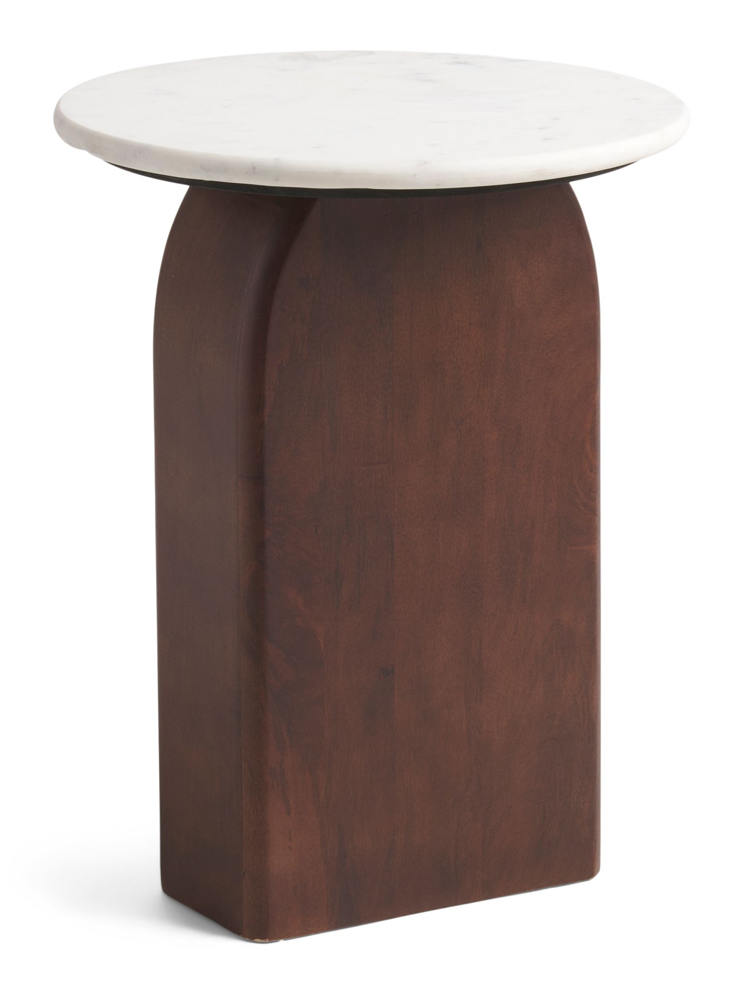 Marble And Wood Round Side Table curated on LTK