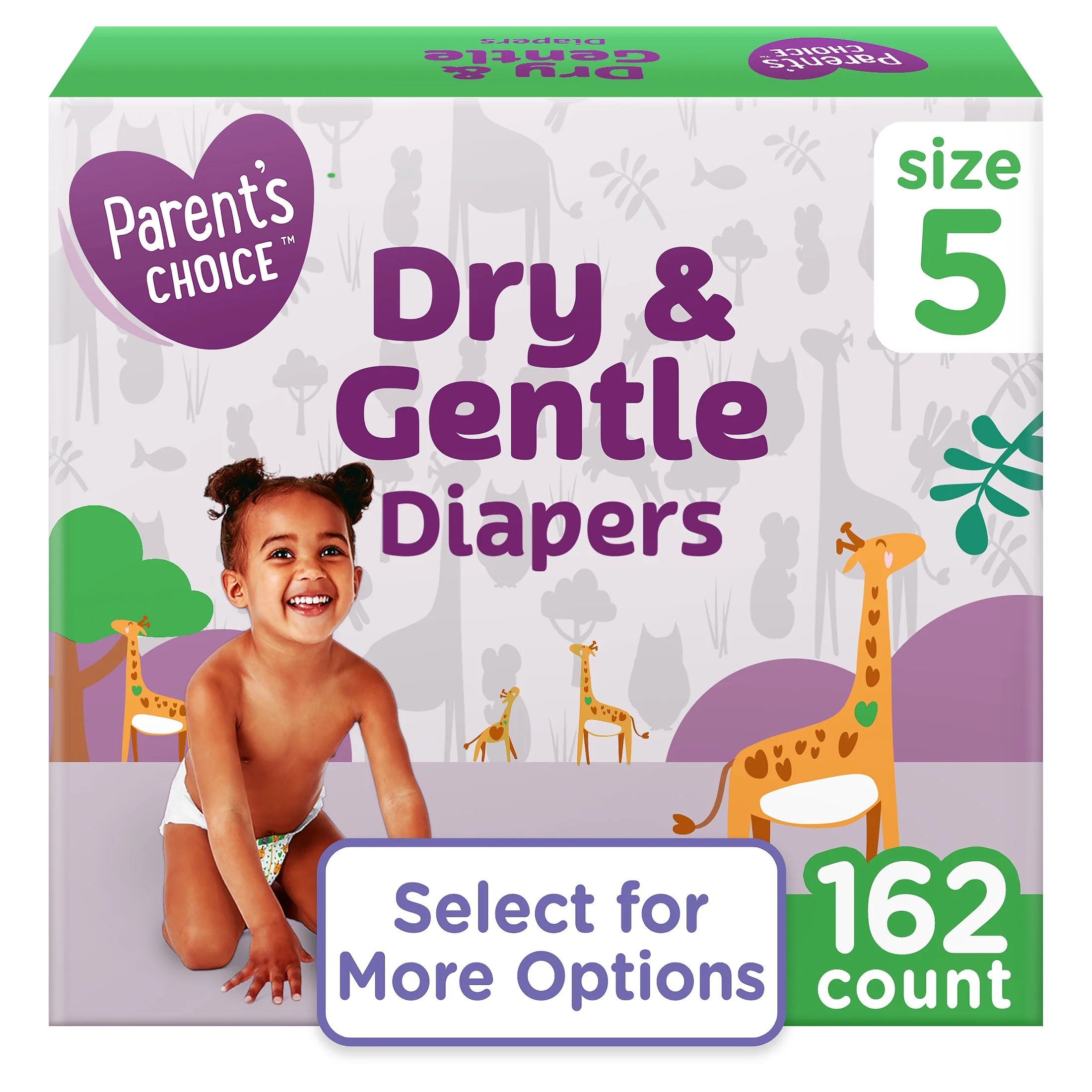 Parent's Choice Dry & Gentle Diapers Size 5, 162 Count (Select for More Options) | Walmart (US)