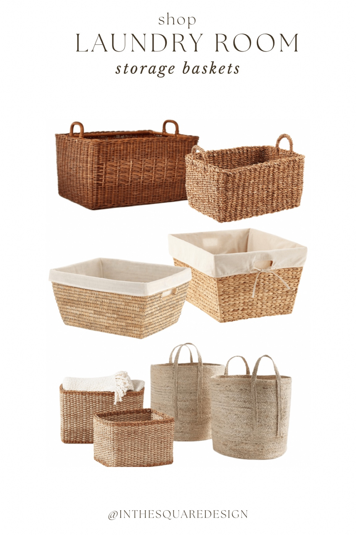 Shop Laundry Room Storage Baskets

Wicker basket, rattan basket, brown basket, pottery barn basket, the container store, target basket 

#LTKunder100 #LTKhome #LTKunder50
