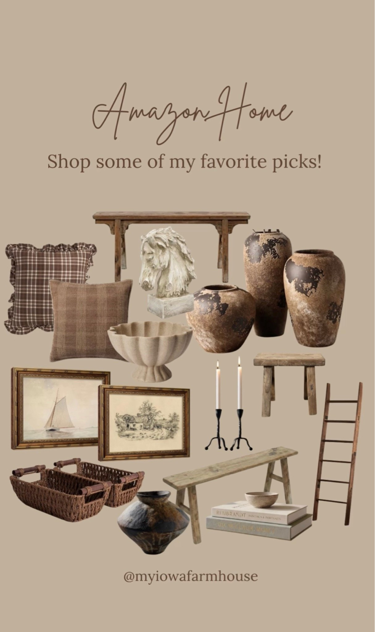 Amazon has such a beautiful home decor pieces. These are some of my favorites. These vintage pieces are gorgeous and really affordable! The Wood vintage benches are a little more expensive, but they are such a great investment and totally worth it! ￼

#LTKHome