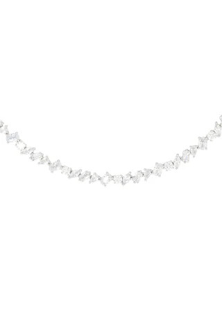 SHASHI Pear Diamond Tennis Necklace in Silver from Revolve.com | Revolve Clothing (Global)