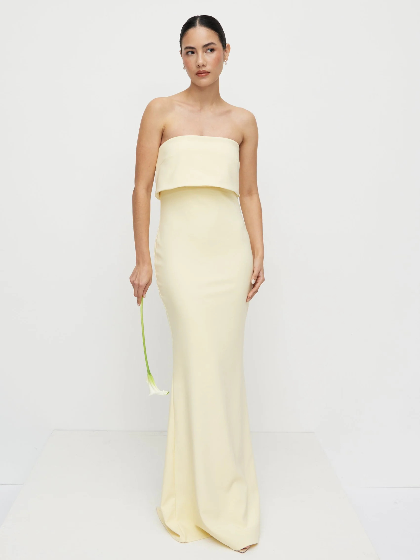 Julia Strapless Crepe Maxi Dress | Pretty Lavish (UK)
