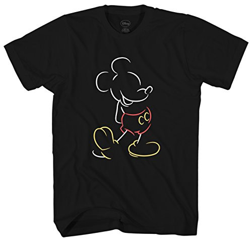 Disney Mickey Mouse Line Pop Men's Adult Graphic Tee T-Shirt | Amazon (US)